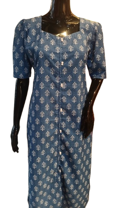 Blue Floral Hacoba