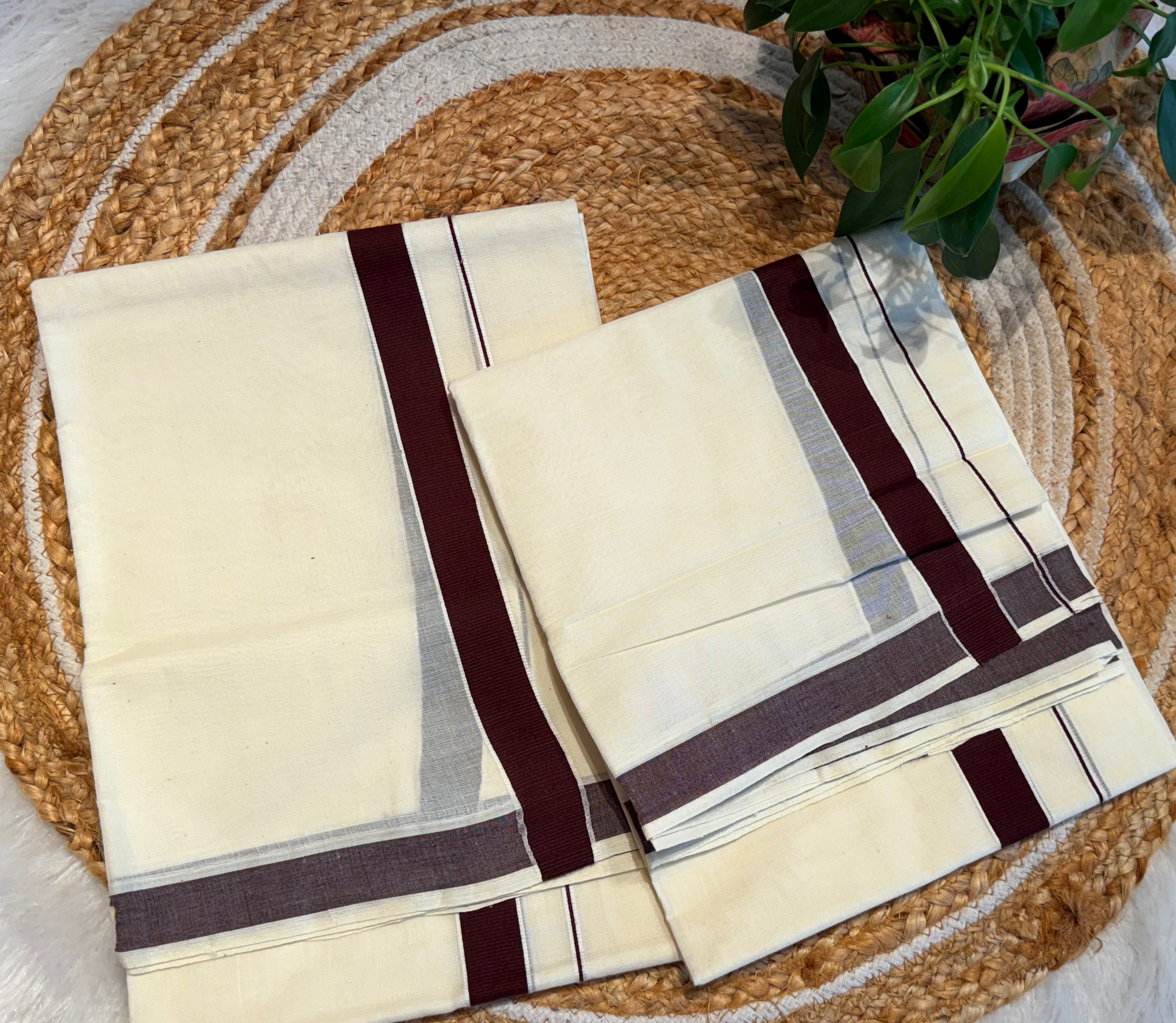 Coffee brown set mundu