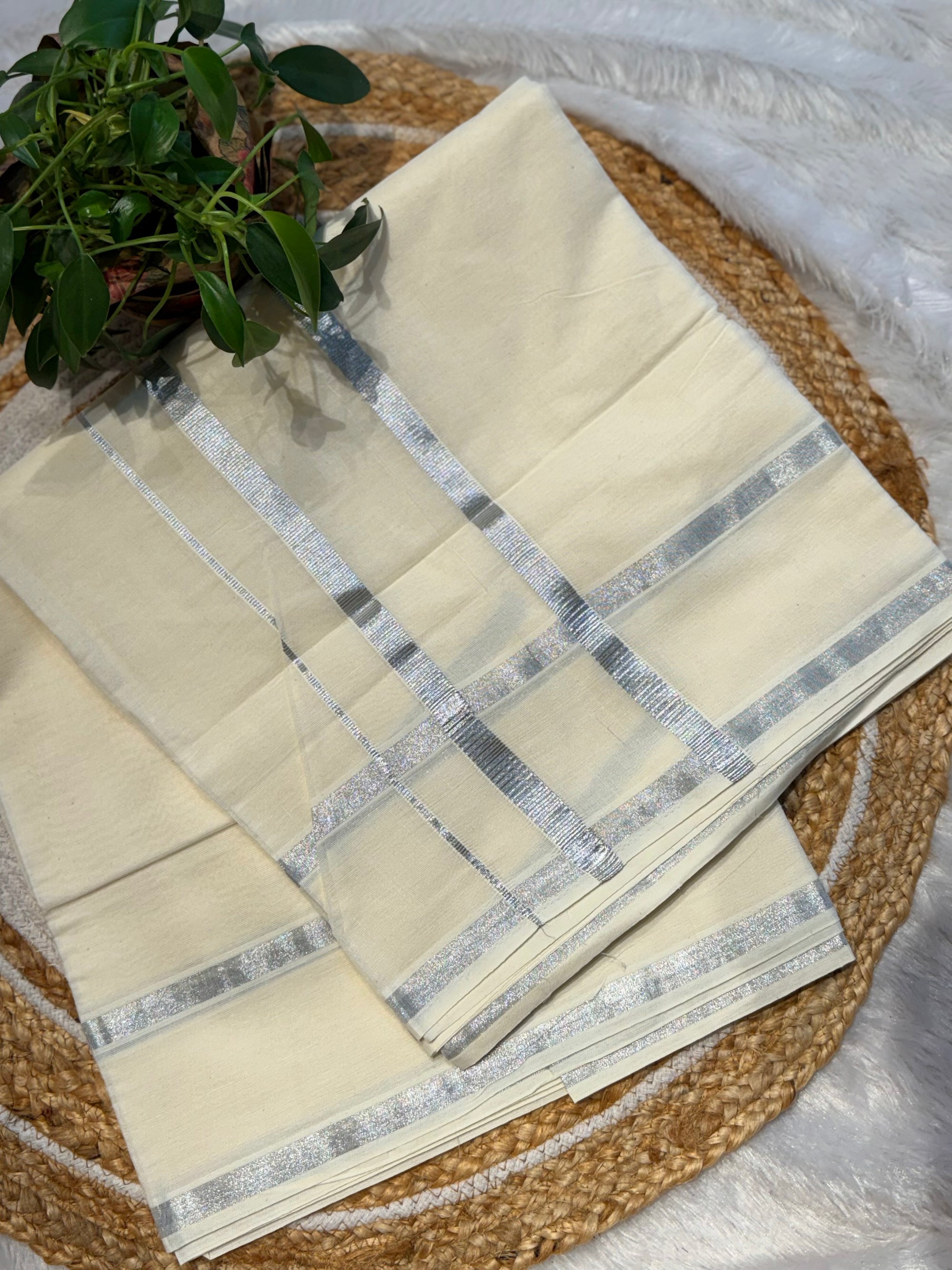 Silver set saree