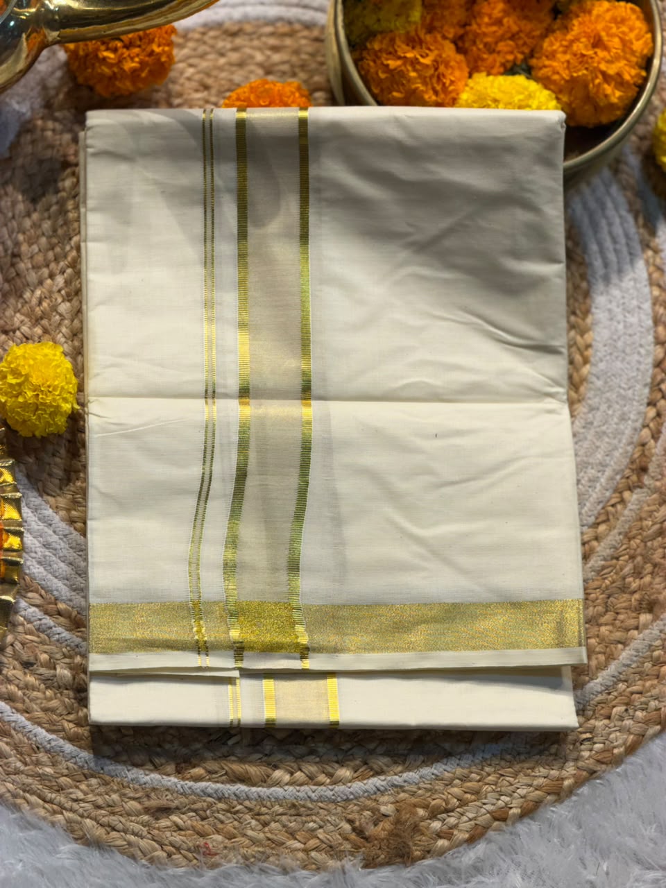 Kasavu Double mundu-24
