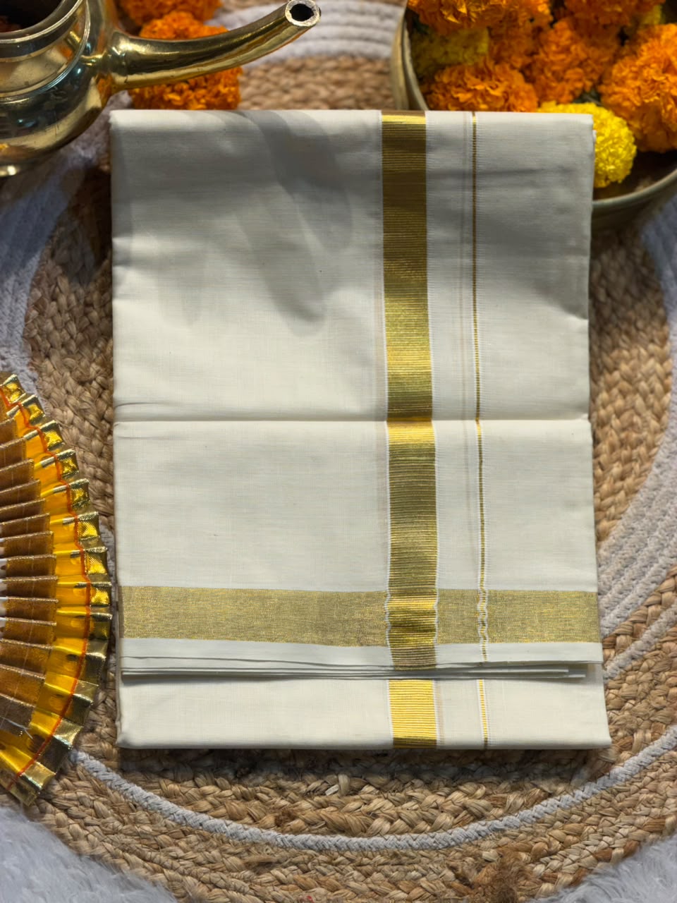 Kasavu Double mundu-20