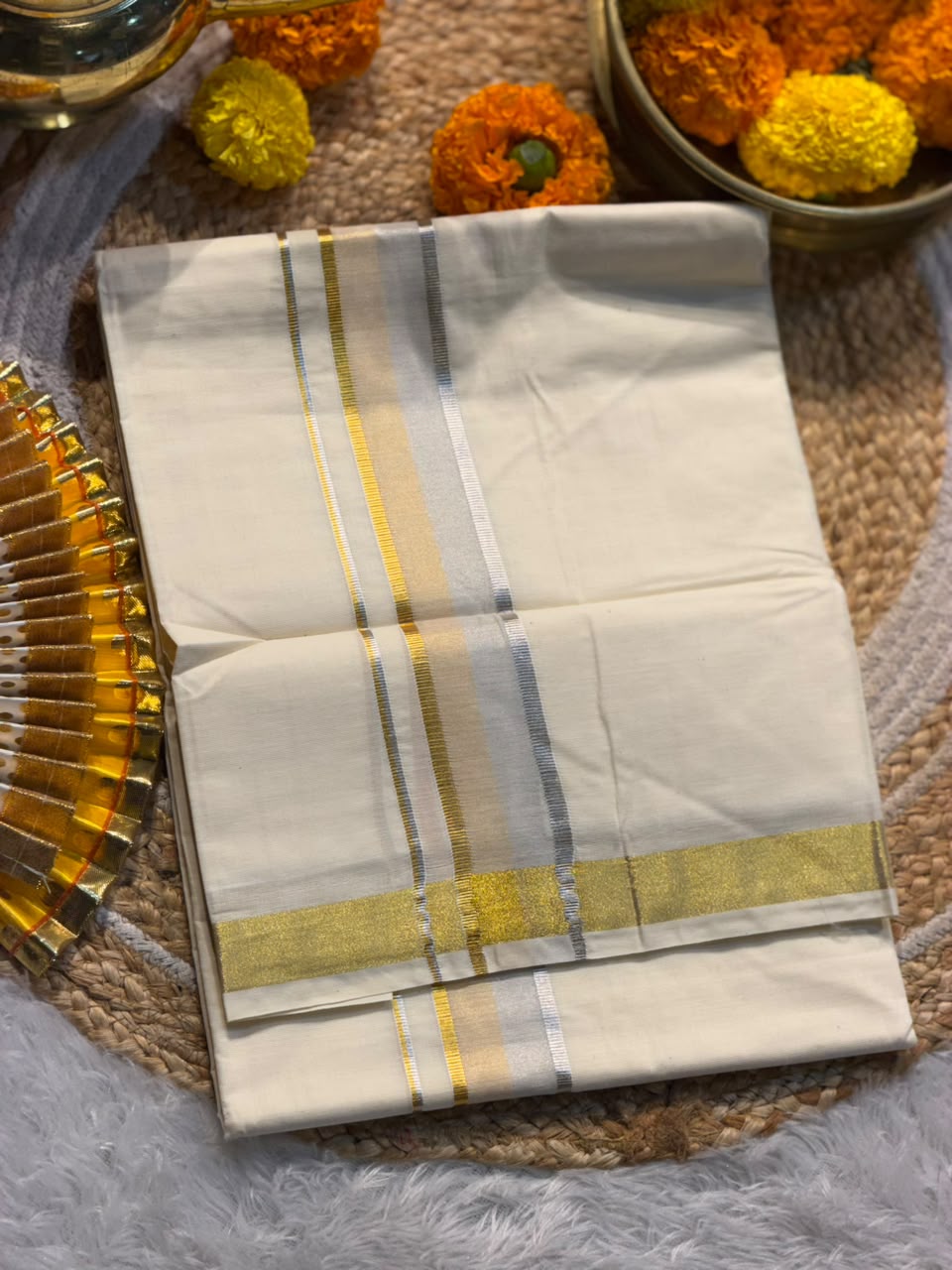Kasavu Double mundu-25